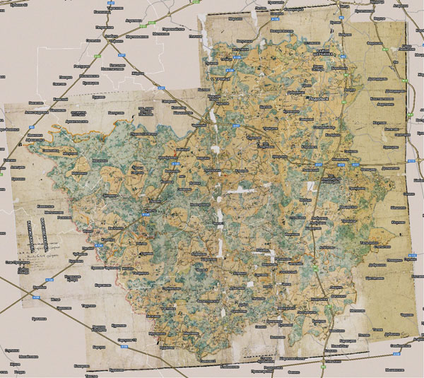 Территория охвата карты