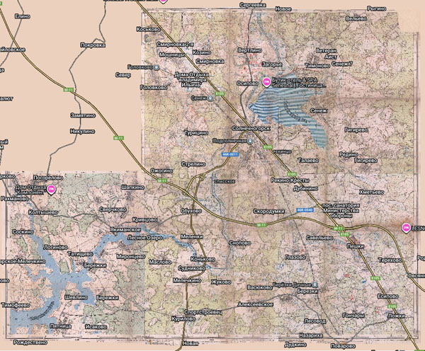 Территория охвата карты