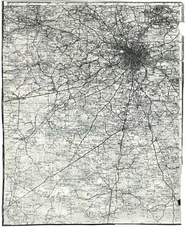 Карта окрестностей Москвы 1946 года