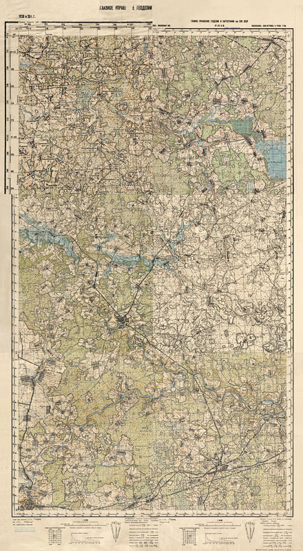 Подробная карта РККА окрестностей Рузы