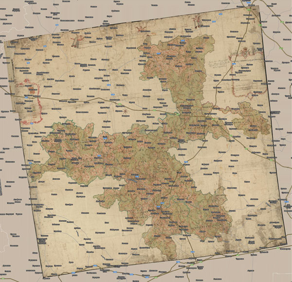 Территория охвата карты