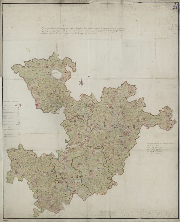 Геометрический план Звенигородского уезда 1769 года