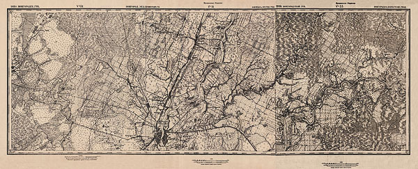 Двухверстка северных окрестностей Великого Новгорода 1918 г.