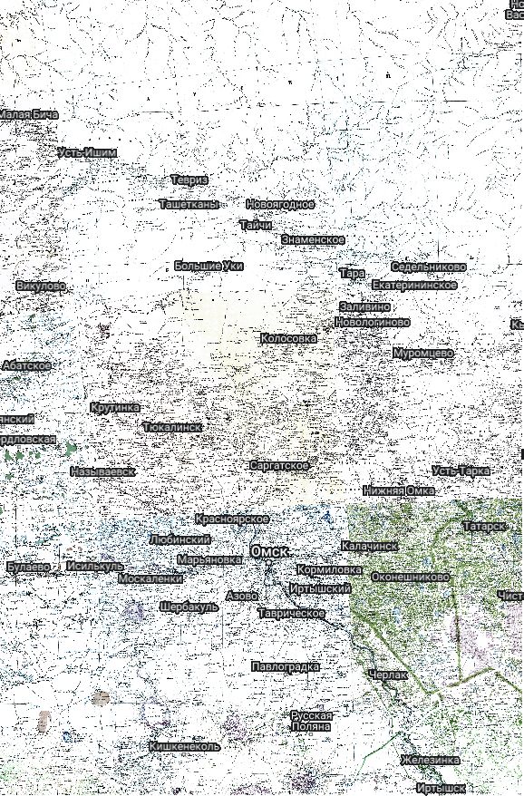 Территория охвата карты