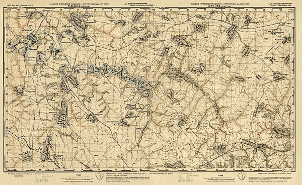 Подробная карта РККА окрестностей Новосиля