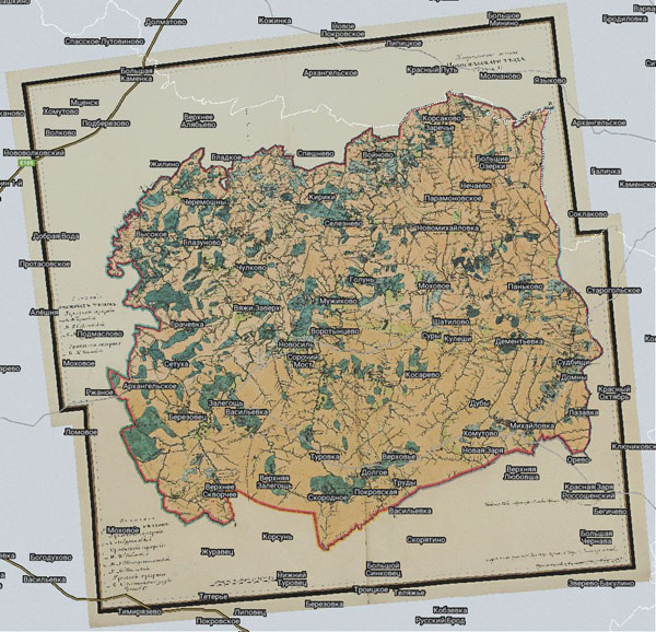 Территория охвата карты