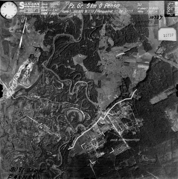 Немецкая аэрофотосъемка района Пензы - Ахуны 1942 года