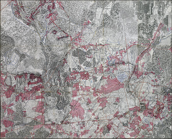 Топографическая карта окрестностей Красного Села и Ропши 1842 г.