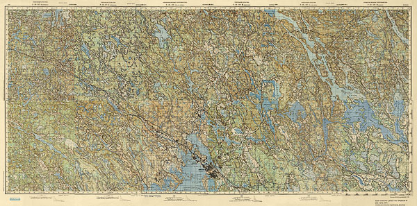 Подробная карта РККА окрестностей Выборга