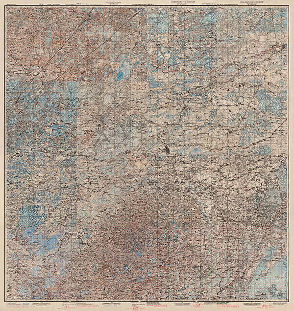 Двухверстка окрестностей Порхова и посёлка Дно