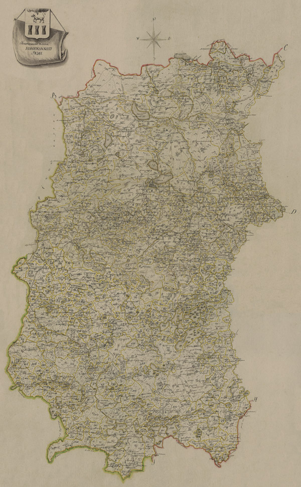 ПГМ Новоржевского уезда Псковской губернии. Западная часть.