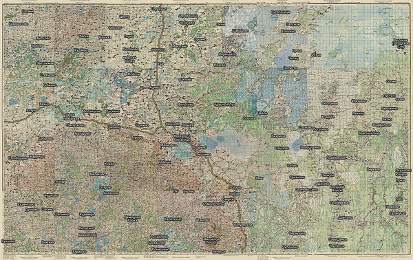 Территория охвата карты