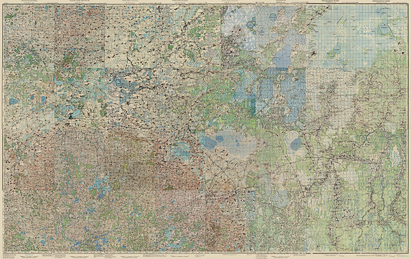 Подробная карта РККА окрестностей Новоржева и Локни