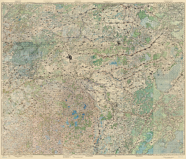 Подробная карта РККА окрестностей Порхова и посёлка Дно