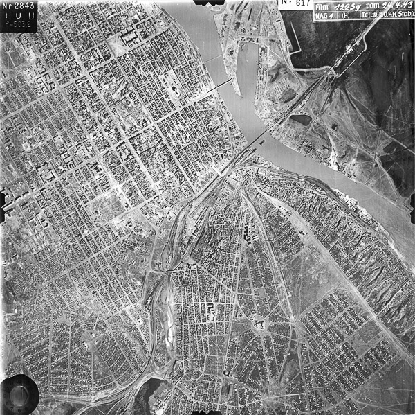 Немецкая аэрофотосъемка Ростова-на-Дону 24 апреля 1943 года