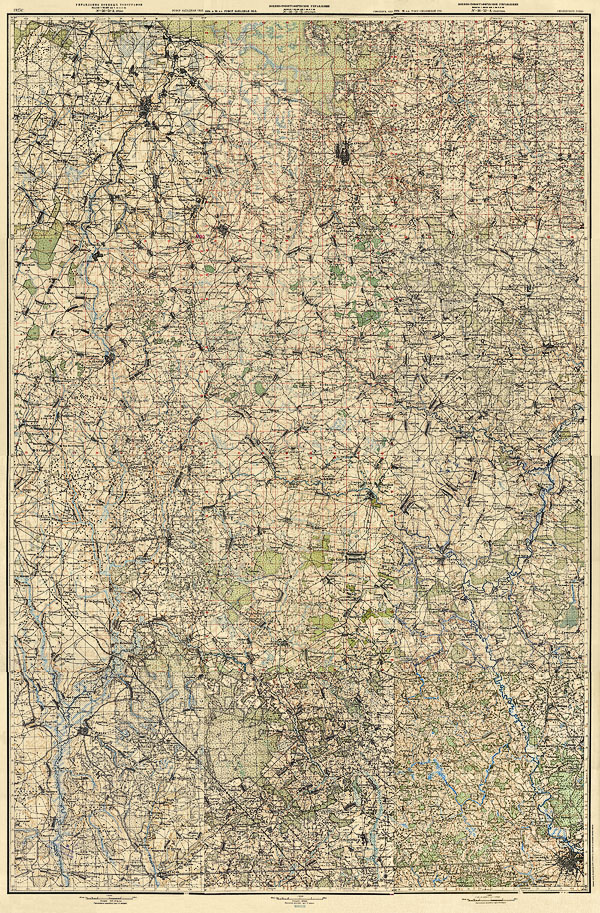 Подробная карта РККА окрестностей Красного, Ляд и Мстиславля