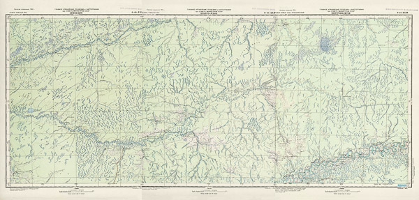 Топографическая карта части Чулымской равнины 1948 года
