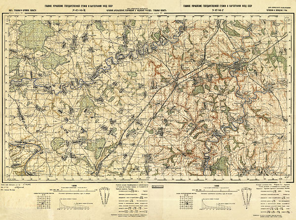 Подробная карта РККА окрестностей Черни