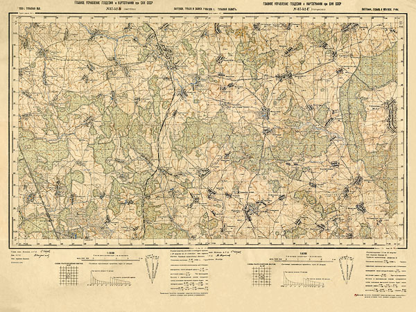 Подробная карта РККА окрестностей Ясногорска (Лаптево)