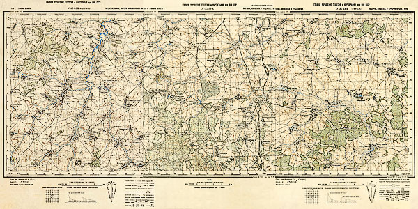 Подробная карта РККА окрестностей Мордвеса