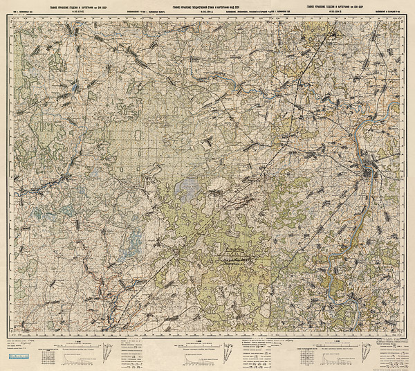 Подробная карта РККА окрестностей Старицы
