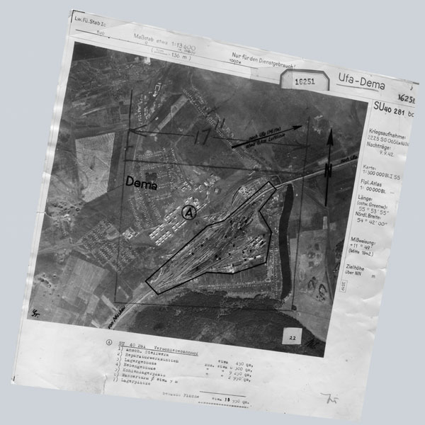 Немецкая аэрофотосъемка Дёмского района Уфы 1942 года