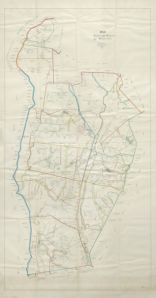 Карта Катайской волости Верхнеуральского уезда 1914 года