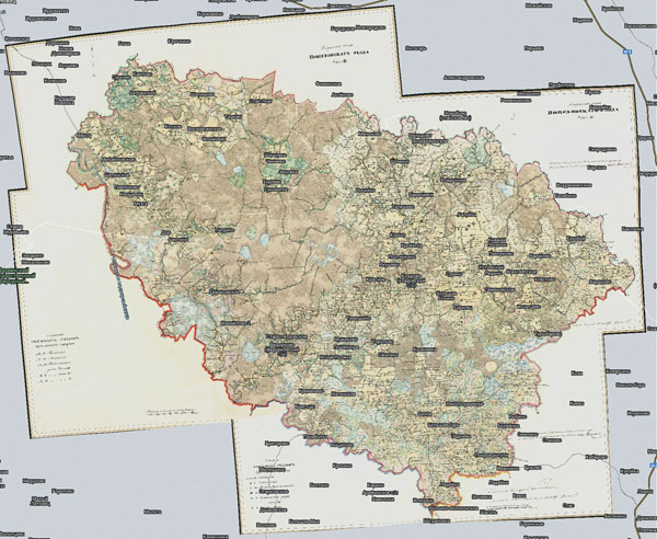 Территория охвата карты